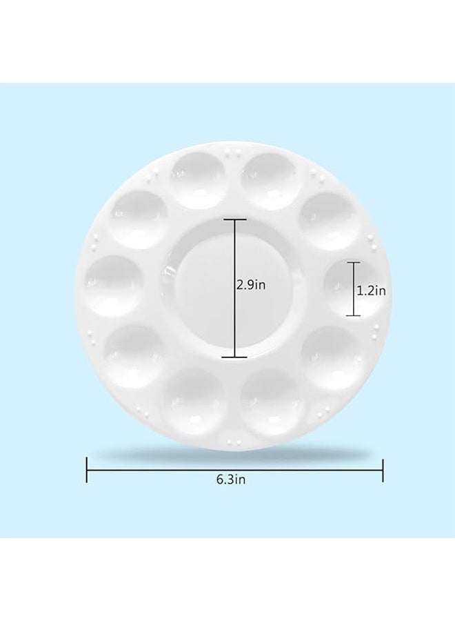YJ 6-Piece Paint Tray Palettes, Plastic Paint Pallets with Thumb Hole for Painting DIY Art - Image 2